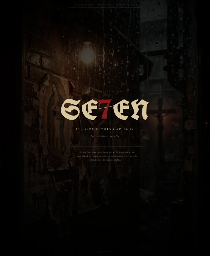 Aperçu du site Sept péchés capitaux