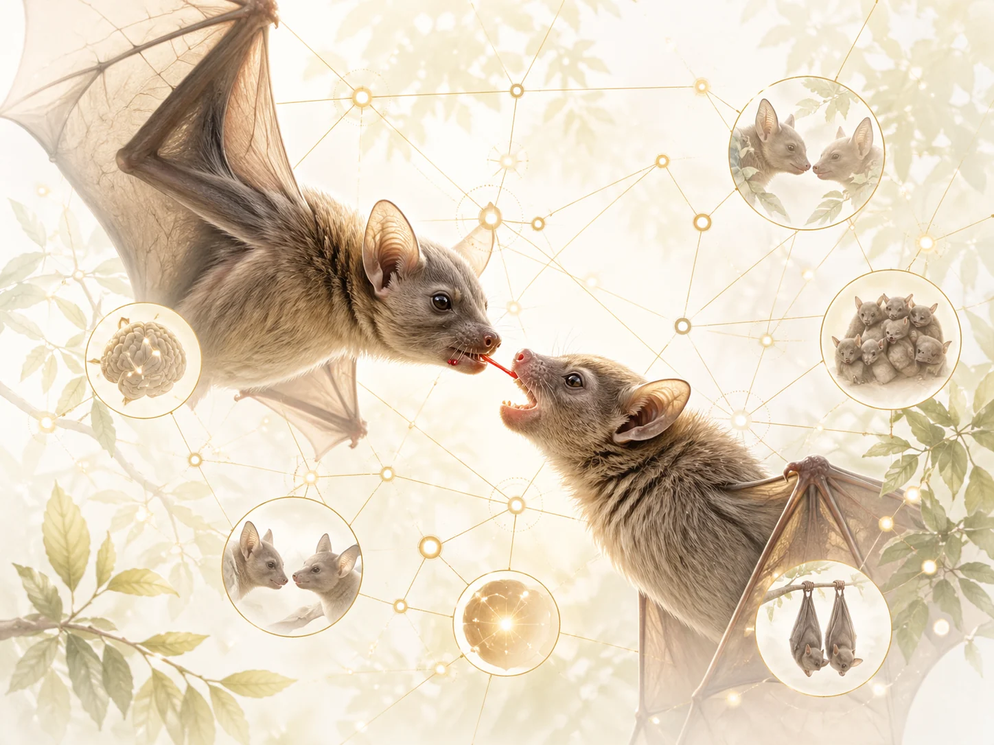 Chauves-souris vampires en mode clair