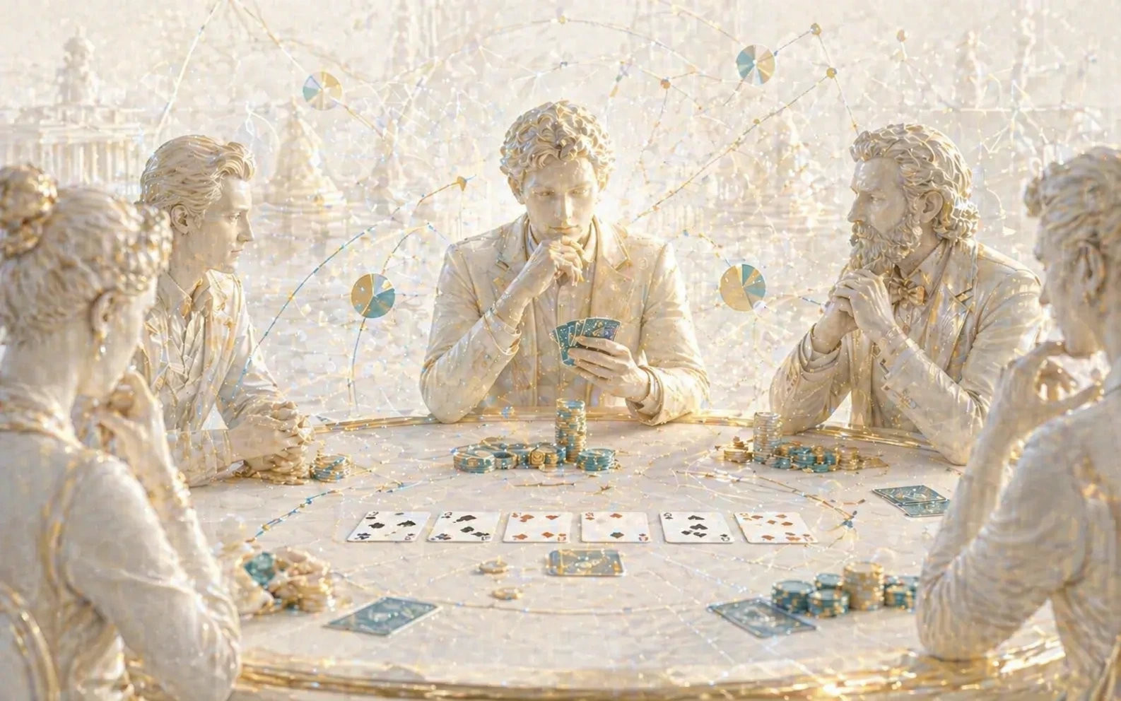 Table de poker stratégique en mode clair
