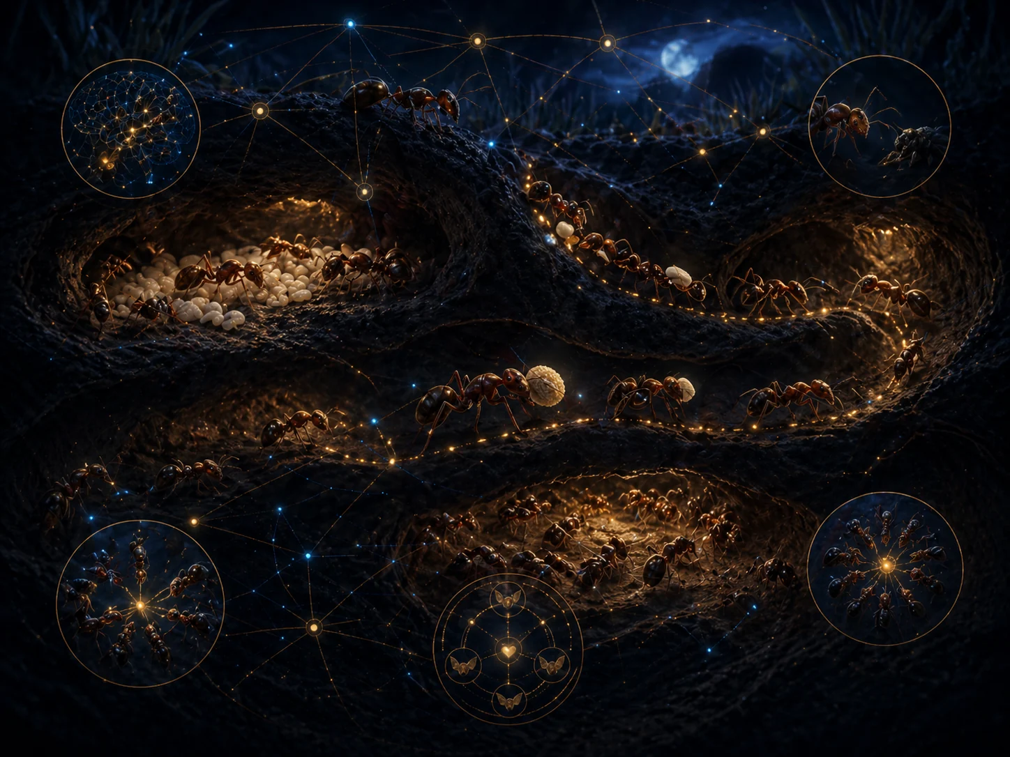 Fourmis en mode sombre