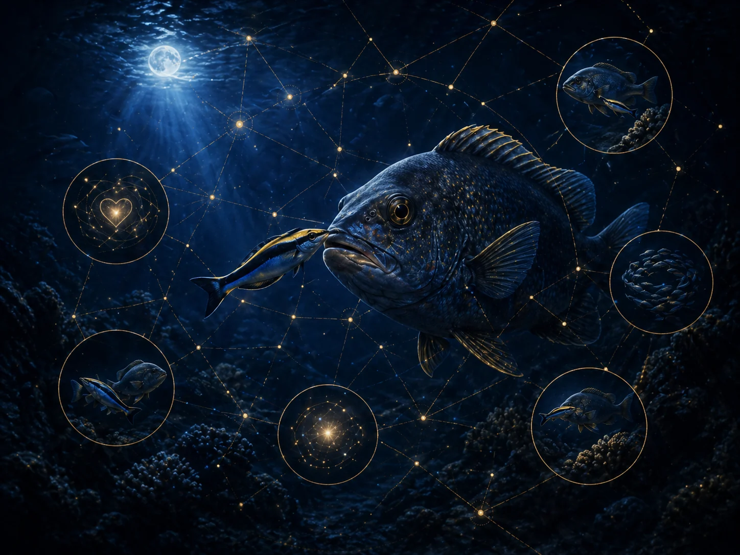 Poisson nettoyeur en mode sombre