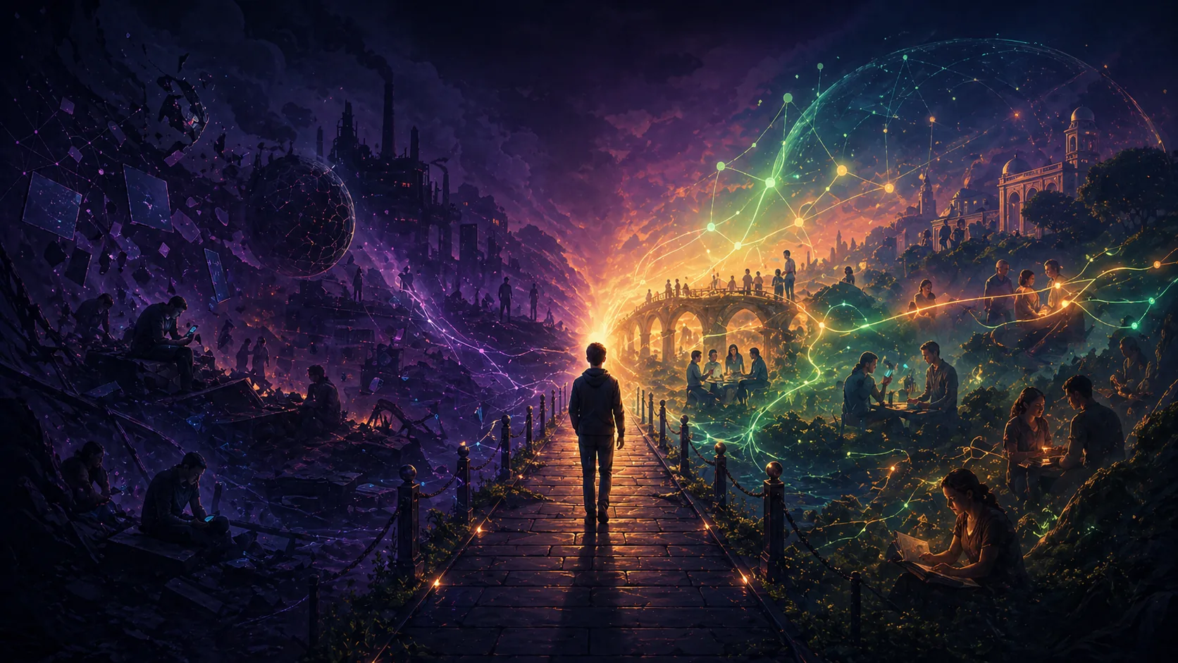 Passage d'un monde fragmenté vers une société plus coopérative